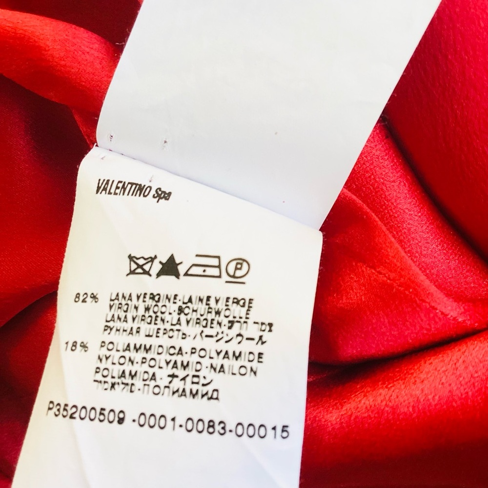 Valentino V Neck Sleeveless Bow sheath Red Dress SZ M - Picture 7 of 8